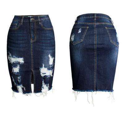 China New plus size women's denim skirt dresses with long buttocks coverwomen skirts for sale