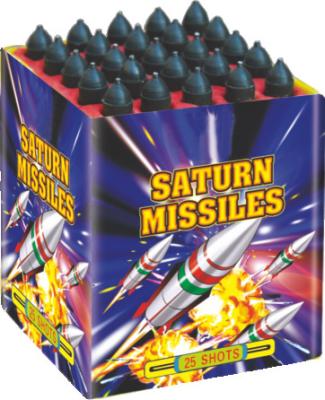 Chine 25 tirs Liuyang Saturn Missile Feux d'artifice 1.4G classe UN0336 couleur super taille à vendre