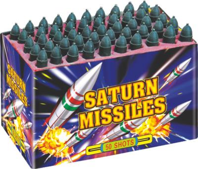 Chine 50 tirs Saturn Missile Feux d'artifice avec tube de papier sifflant et moule à la fois disponibles à vendre