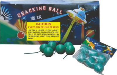 China Cracklings Effects Novelties Consumer Fireworks Crackling Ball With Plastic Shell for sale