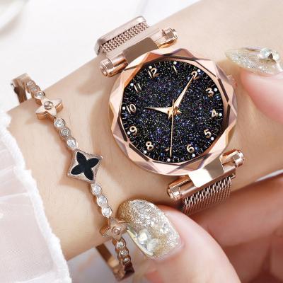 China Luxury Alarm Women Watches Magnetic Starry Sky Clock Quartz Wrist Watch Female Relogio De Mujer Reloj Feminino Female for sale