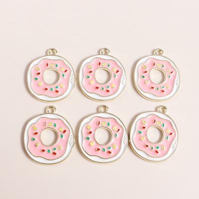 China 10pcs 20*24mm TRENDY pizza cake enamel diy jewelry pendants combine food charms for necklaces earrings making for sale