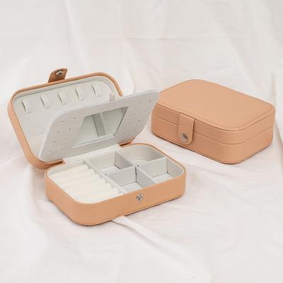 China / 2021 Organizer Case Leather Storage Box DIY Logo Custom Personalize Portable Jewelry Joyeros Organizador De Joyas for sale