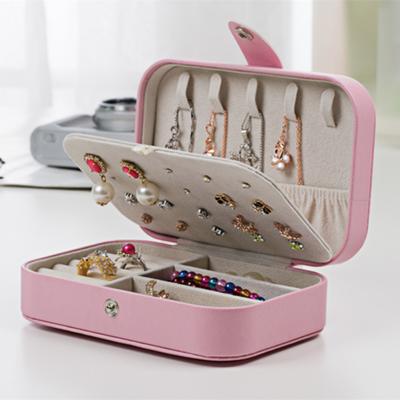 China / NEW 2021 Display Travel Case Boxes Leather Organizer Earring Holder Portable Jewelry Box Storage for sale