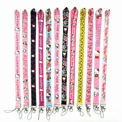 China Cute Polyester Lanyard Anime Cartoon Neck Strap Key Lanyard Card Gym Phone With USB ID Holder DIY Sling Lasso for sale