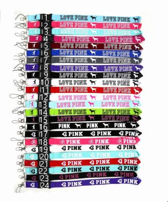 China 10pcs/lot Hotel and Resort Cell Phone Lanyard Ties Dressing Keys Chain Detachable ID Card Holder Buckle VS Love PINK Lanyards for sale