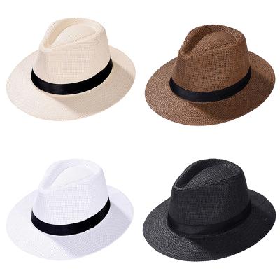 China Imixlot Summer Straw Cowboy Hat Outdoor Beach Unisex Classic Simple Multifunctional UV Protection Retro Foldable Travel Overflow Couples Wide Hat for sale