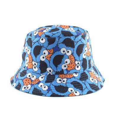 China Reversible Fisherman Reversible Cartoon Hats Summer For Men Women Street Hip Hop Bucket Hat Vintage Printed Fishing Hat for sale