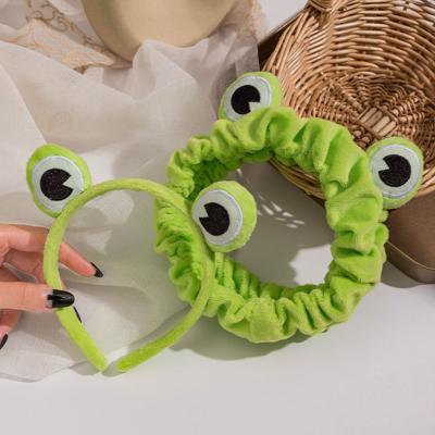 China Cute Girls Hair Accessories Women Hair Accessories Fashion Makeup Frog Bands Funny Wide Brim Elastic Headbands Headband for sale