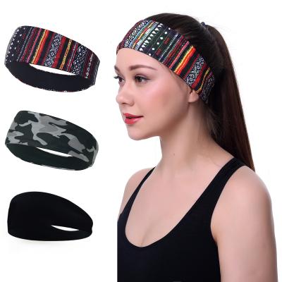 China Elastic Headband Silk Stretch Sports Women Yoga Running For Men Outdoor Sport Headwrap Fitness Sports Yoga Hair Band for sale