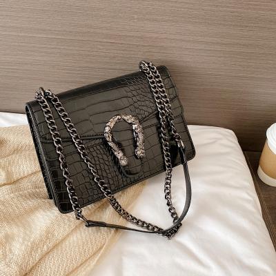 China Fashion stone luxury pattern leather cross - body bag for women fashion bag 2020 main female handbags and purses one shoulder bag for sale