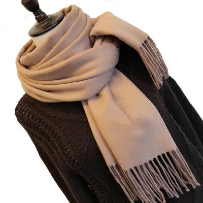 China Lady 2021 Solid Cashmere Multifunctional Winter Scarves With Tassel Soft Candy Color Shawl Women Scarf for sale