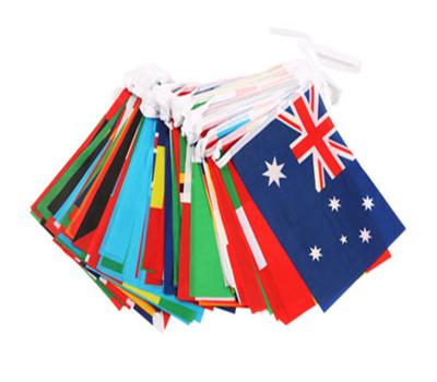 China Other Football Hanging 32 Team National Country World Banner 1 String Football Bunting 14*21cm String Flag for sale