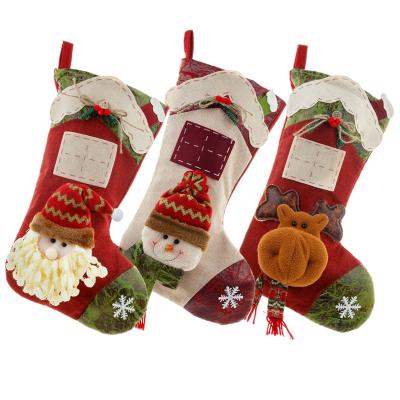 China Christmas Stocking Storing Large Christmas Gift Bags Fireplace Decoration Jars New Year Candy Rack Christmas Decor For Home 2022 for sale