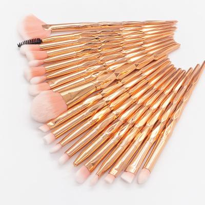 China Angular Blush 10/20Pcs Diamond Makeup Brushes Set Powder Base Blush Eyeshadow Blending Lip Cosmetic Beauty Make Up Brush Tool Kit for sale