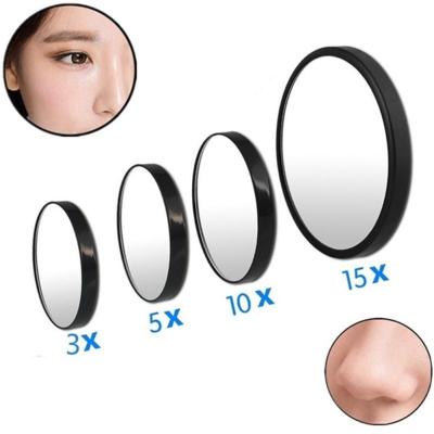 China Desktop Mini Makeup Mirror With Two Lighted Suction Rotating Magnifying Professional Portable Cosmetic Cups for sale