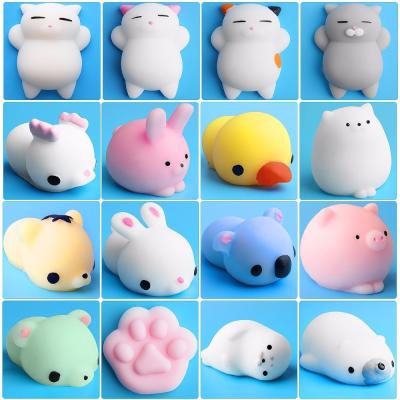 China PVC Squeeze Mochi Rise Toy Cute Animal Antistress Ball Squishy Release Soft Sticky Squishi Trigger Toys Funny Gift for sale