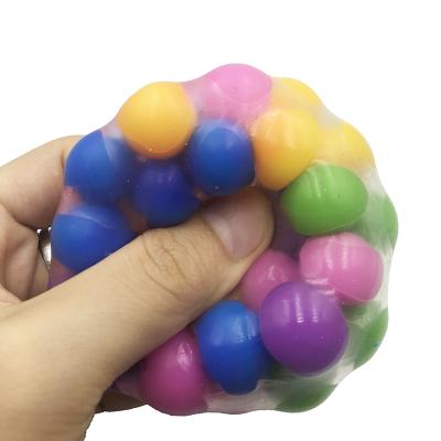 China Colorful PVC Squeeze Ball Toy DNA Beads Relieve Stress Hand Exerciser Tool For Kids/Adults Random Color for sale