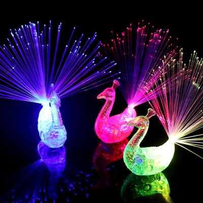 China Glow in the Dark Glow Toy 1PCS Peacock Luminous Decoration Open Light Flash LED Lights Stars Glow in the Dark Kids Toys E for sale