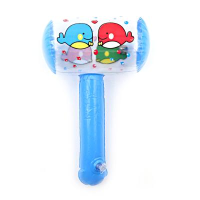 China 1Pc Plastic Cute Cartoon Inflatable Air Hammer With Bell Kids Children Blow Up Noise Maker Toys Color Random for sale