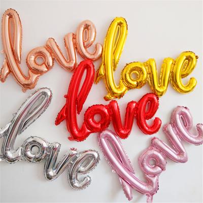 China Promotional large size toy 108cm ligatures LOVE letter foil balloon birthday wedding valentines day party decoration photo props supplies for sale