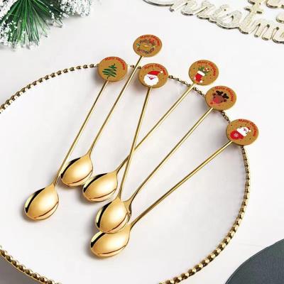 China Viable Hot Selling Exquisite Christmas Restaurant Wedding Knife Fork Spoon Stainless Steel Gold Cutlery Set for sale