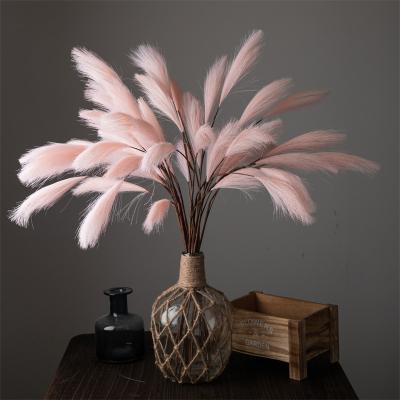 China Silk Artificial Grass Home Decor Faux Flower Arrangement Boho Boho Wedding Papmas Pampas Flowers for sale