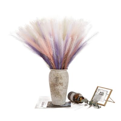 China New Handmade Home Decoration Artificial Flower Bouquet Faux Pampas Grass For Wedding for sale