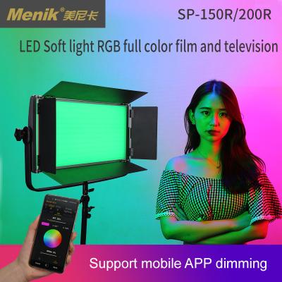 China Photogrphy Menik PS Series LED Photography Light 120/150/200W RGB Camera Panel Stage Light for Live Broadcast Scene Lighting App Dimming for sale