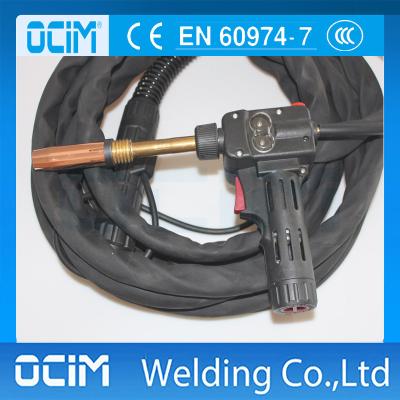 China Stainless And Aluminum Welding TFM36D Push Pull Wires Welding Gun With Euro Connection And 8m Length for sale