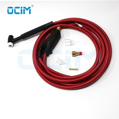 China Soft Red Cat WP17 Welding Torch With GL Series Glass Nozzle 150A DC for sale