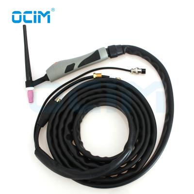 China WP-9 Tig Welding Torch New Type WP-9/9V/9F/9FV Gray Small air cooled TIG Welding Torch Gun with EU connector for sale