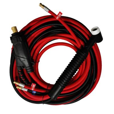 China Metal TIG Welding WP18F Black Head With Gas Red Soft Nut Water Connector Euro Length 35-70 Cable 4m Quick Connector for sale