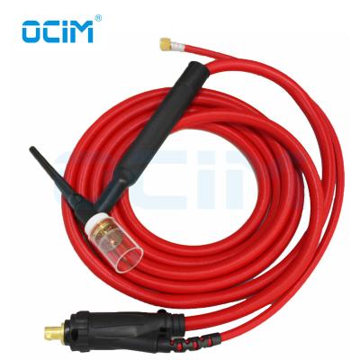 China CAT SR26 Glass Nozzle Cable Welding Torch With Euro Connector WP26-1 Big Euro Torch Red Glass for sale