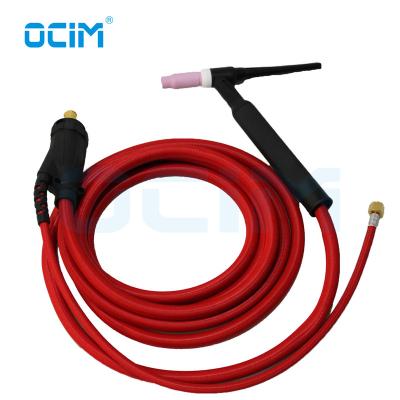 China CAT SR26 Super Soft Flex Welding Torch With Euro Connector WP26-1 Euro Red Torch for sale