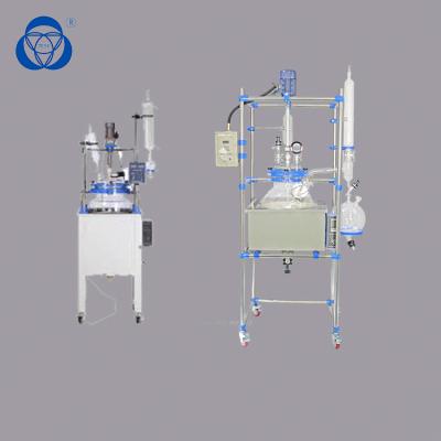 China Vacuum Glass Reactor Vessel , High Pressure Glass Reactor Excellent Tightness for sale