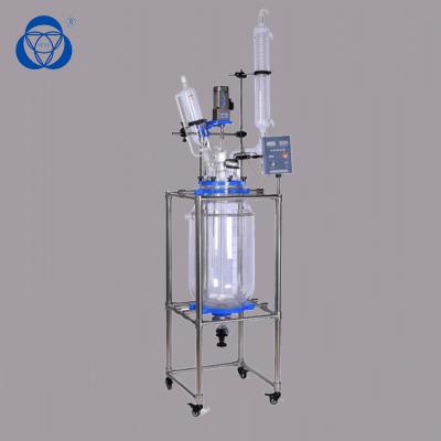 China Steel Reinforced Borosilicate Glass Reactor Thermal Insulation With Anchored Agitator for sale