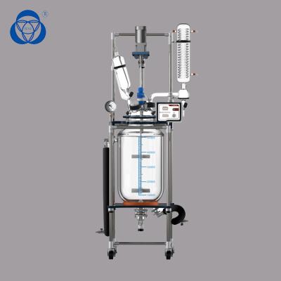 China Steel Framework  Jacketed Glass Reactor , Chemglass Filter Reactor AC Induction Motor for sale