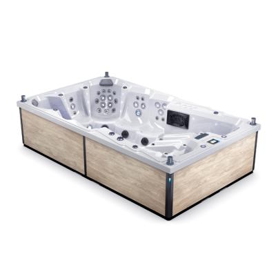 China Large 8 Person Commercial Acrylic Air Free Massage Party Outdoor Hot Tub Spa for sale