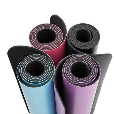 China Travel Fitness Extra Large Non Slip Premium Engrave PU Yoga Mat Printed Rubber Embossed Logo for sale