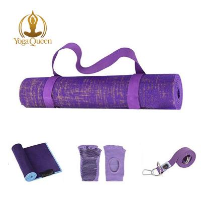 China Yoga Exercise for Yoga Starter Kit Set Includes Jute Mat /Towels/ 6 Pieces Jute Mat Wholesale Gloves /D-ring Stretching Carry Strap in Bags for sale