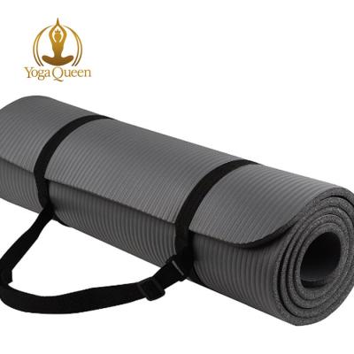 China Travel Fitness High Density Anti-Tear NBR Non-Slip Foam Mat with Carrying Strap/1/2 Inch Extra Thick Exercise Mats for Workout Fitness Pilates for sale