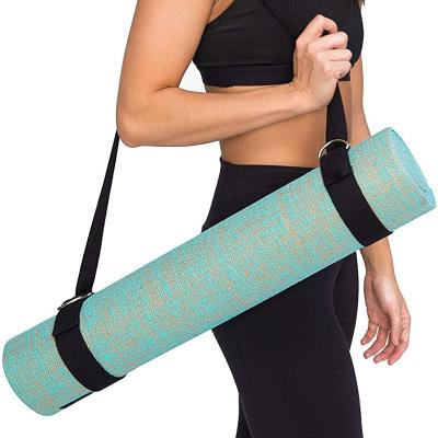 China Fitness Equipment Application Yoga Mat Strap Sling Durable Polyester Cotton Yoga Mat Carrier for sale