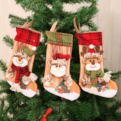 China Christamas New Home Decoration 3D Printed Christmas Stocking Gift Bag Old Man Snowman Christmas Ornaments Children's Gifts for sale