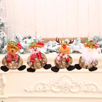 China Chirstmas Decor Products Christmas Event Decoration Embroidery Bells Promotional Pendant for sale