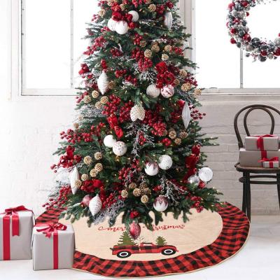 China Christmas Tree Skirt Christmas Car Chirstmas Decor Wholesale Red And Black Holiday Ruched Christmas Decor Tree Skirts Christmas Tree Skirt Red Carpet for sale