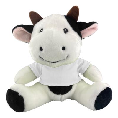 China Health Care Institutes Spot Stuffed Cow Plush Toy Custom Animal Cow Stuffed Stock Factory Promotion Wholesale Stuffed Cow Plush With Logo Custom for sale