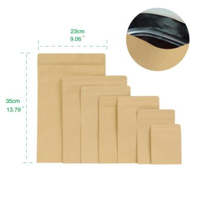 China Food Moisture Proof Paper Zip Lock Bag Aluminum Foil Bag Ziplock Paper Bag Kraft Paper Bag for sale