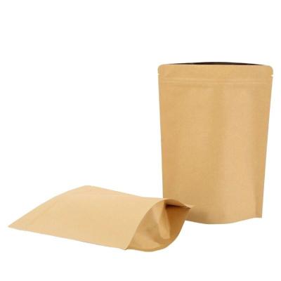 China Recycled Eco Food Paper Materials Custom Print Recyclable Resealable Ziplock Holder Up Pouches Packaging for sale