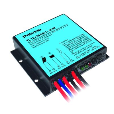 China Lighting Controller Cheap Regulator Putian TL12/2408LI-40W Solar Programmable Charge Controller for sale